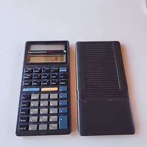 Vintage Texas Instruments TI-34 Scientific Solar Calculator & Cover